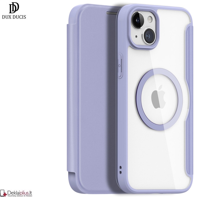 Dux Ducis Skin X Pro dirbtinos odos dėklas violetinis su magsafe (Apple Iphone 15) Dux Ducis Skin X Pro dirbtinos odos dėklas violetinis su magsafe (Apple Iphone 15)